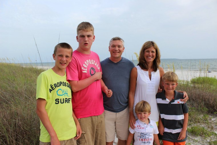 The Long family  pictured in 2014 before their son Brennan Long, then just 16 years old, was severely injured during a physical restraint in his classroom.