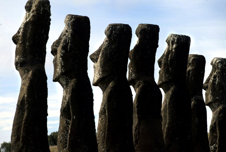 Image: The "Moai" statues on Easter Island