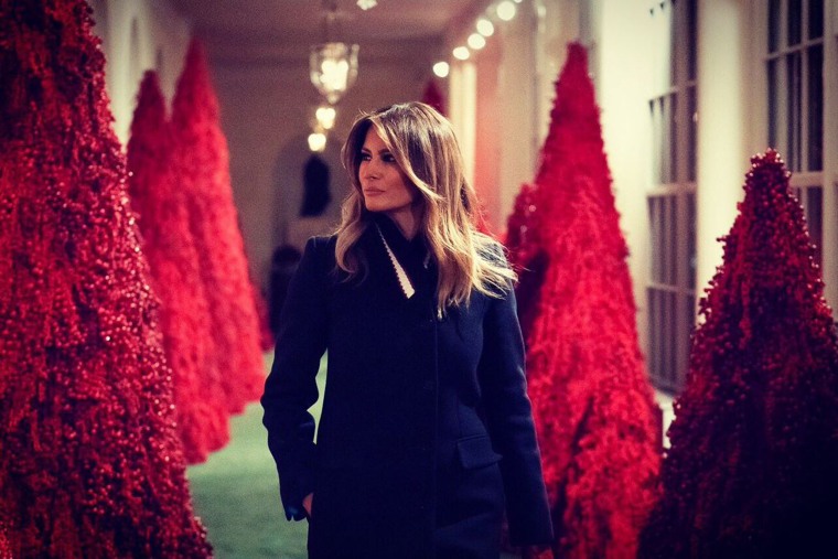 Melania Trump unveils White House Christmas decorations