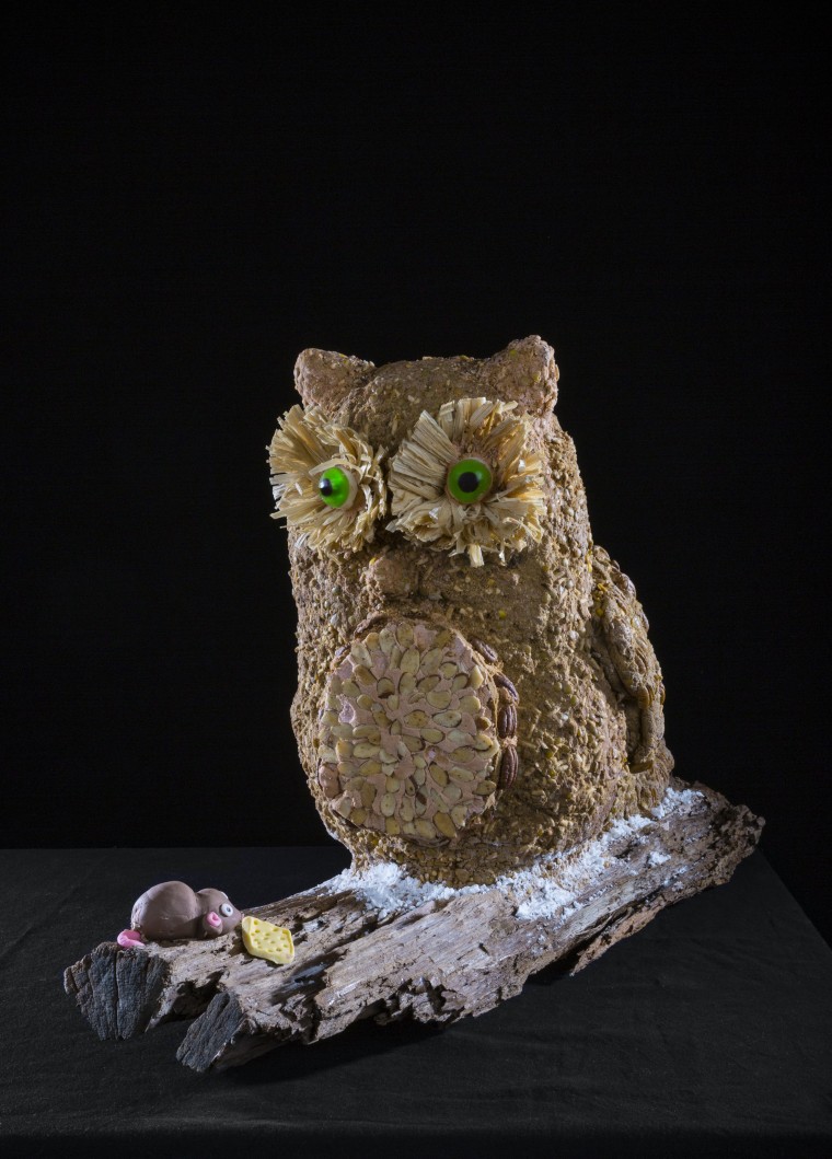 This gingerbread owl scored the Cabarrus Charter Kids first place in the National Gingerbread Competition.