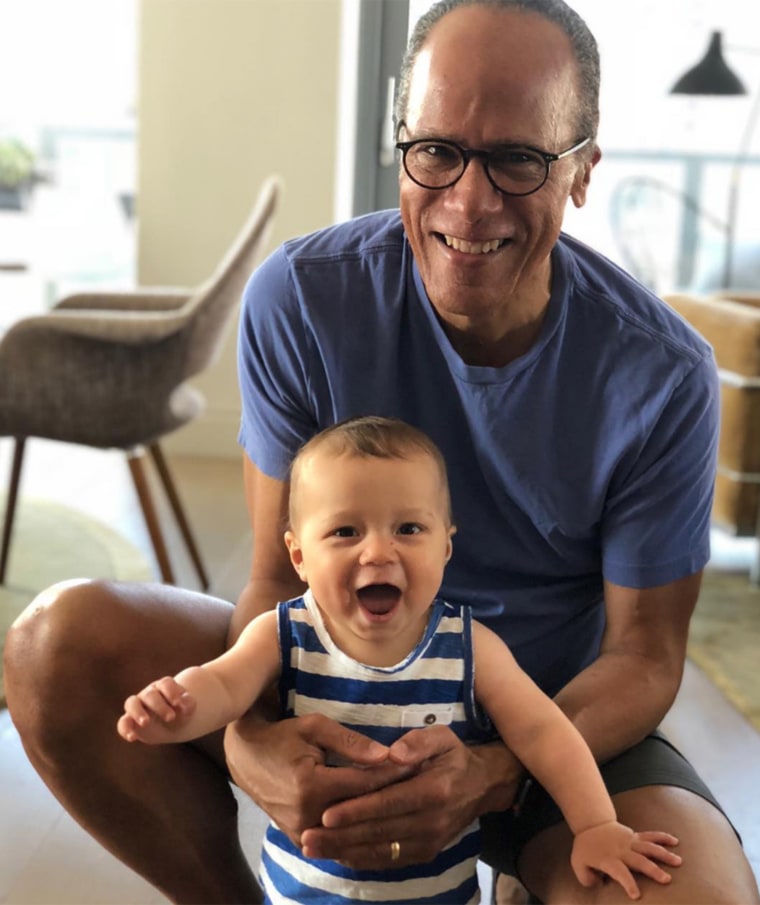 Proud "Grand Dude" Lester Holt with his grandson, Henry.