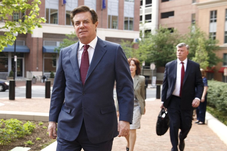 Former Trump campaign manager Paul Manafort attends a motion hearing at the US District Court in Alexandria, Virginia.