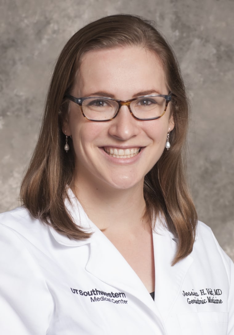 Jessica Voit, a 31-year-old assistant professor in geriatrics and internal medicine.
