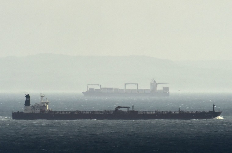 Image: Cargo ships in the English Channel