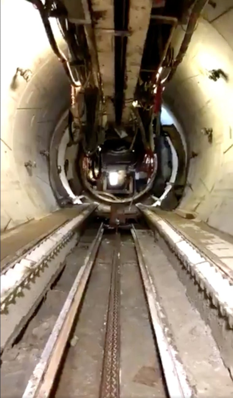 Image: The rapid-transit tunnel constructed by Elon Musk's Boring Company that runs under Los Angeles