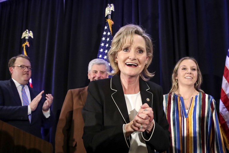 Image: Cindy Hyde-Smith Holds Election Night Event In Tight Senate Runoff Election
