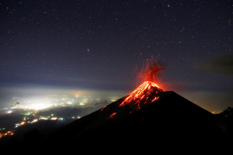 Image: Eruptions of the Fuego volcano in Guatemala