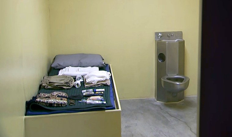 Contents inside a detainee's cell at Guantanamo.