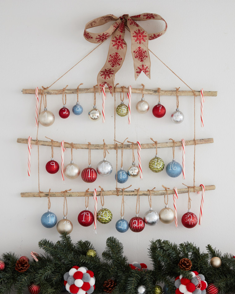 DIY Christmas Advent calendar, Christmas decorations