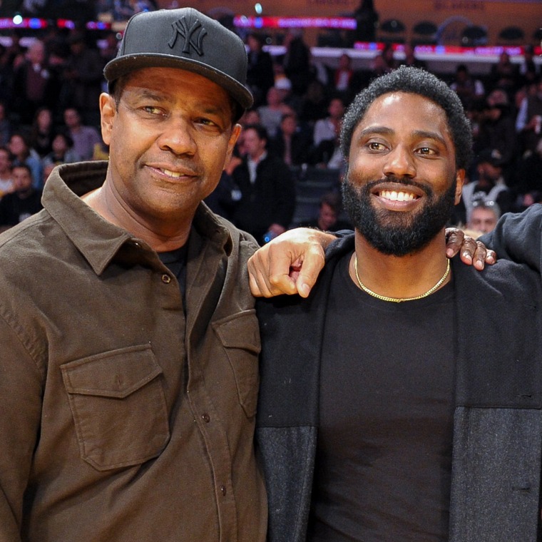 Denzel Washington and his son John David Washington