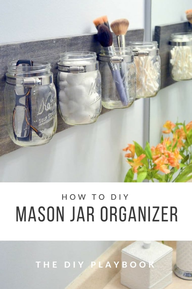 DIY Rope Vanity Organizer from Oatmeal Container - Make Something Mondays