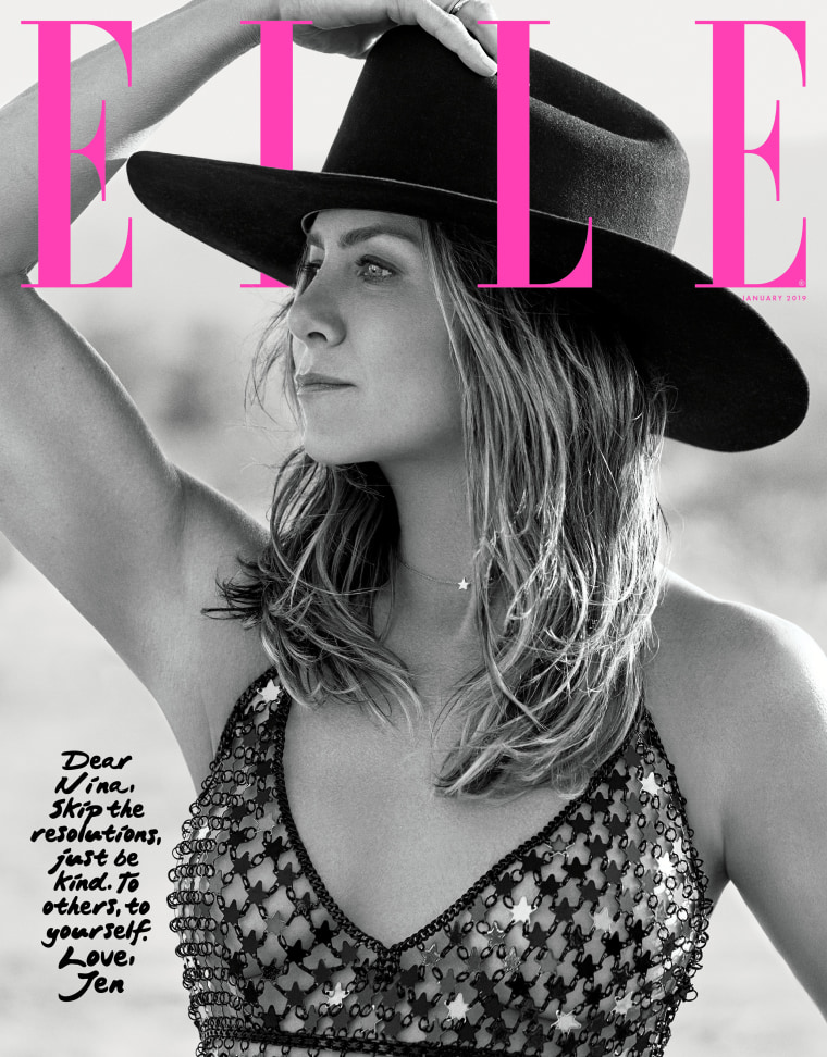 Jennifer Aniston on cover of Elle