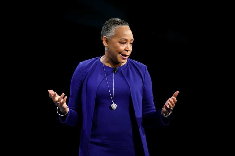 TimesUP CEO Lisa Borders speaks at the Know Your Value conference in San Francisco on Dec. 1.