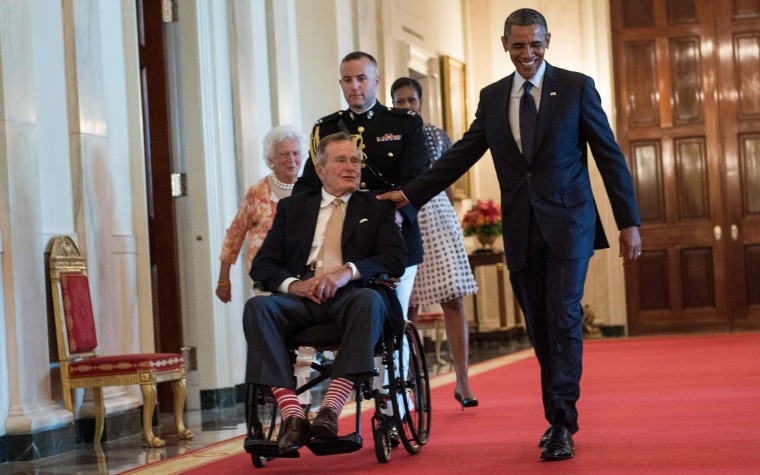 Image: George H. W. Bush Barack Obama
