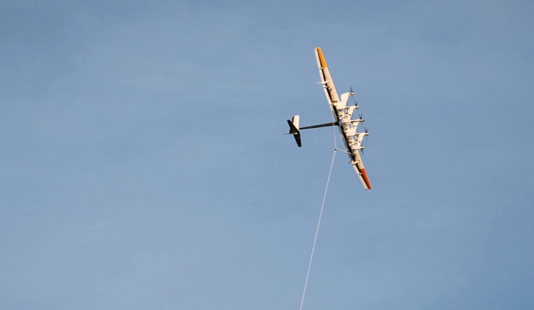 A Makani energy kite in flight.