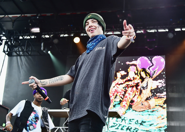 Image: Lil Xan performs during the Billboard Hot 100 Festival in Wantagh, New York, on Aug. 18, 2018.