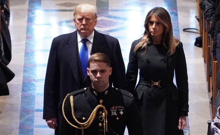 Image: Donald Trump, H.W. Bush Funeral