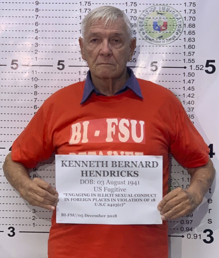 Image: Rev. Kenneth Bernard Hendricks was arrested in the Philippines on Dec. 5, 2018. Hendricks is accused of sexually assaulting altar boys.