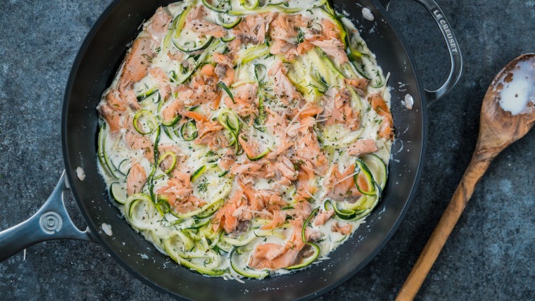 Kevin Curry's 5-Ingredient Keto Salmon Alfredo