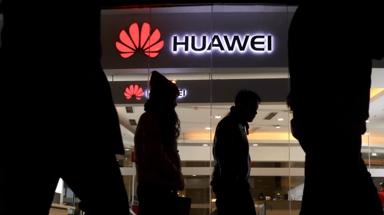 Image: A Huawei retail shop in Beijing 