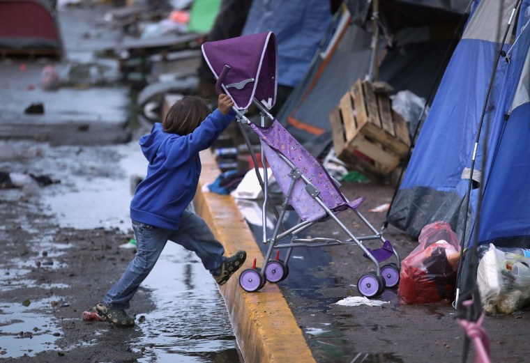 Image: Immigrant Caravan Members Continue To Gather At U.S.-Mexico Border