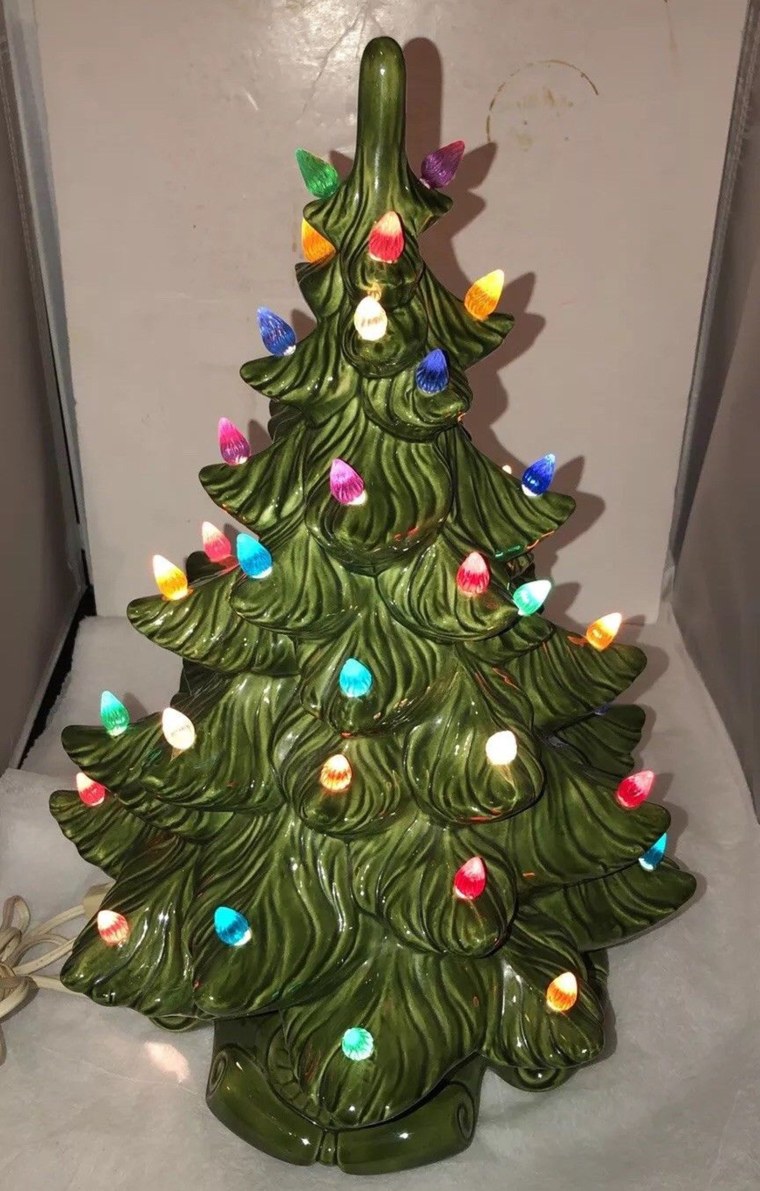 old ceramic christmas tree