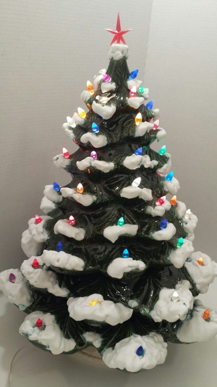 10 Inch Tabletop Ceramic Christmas Tree