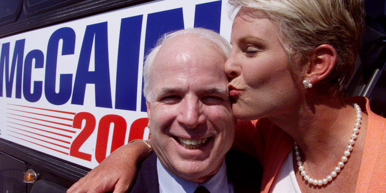 Presidential hopeful Sen. John McCain (R-Ariz.) gets a kiss
