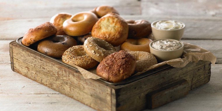 Snag a free bagel at Panera until 2019. But don't let the pictured cream cheese fool you ... you'll have to fork over a few cents for that part.