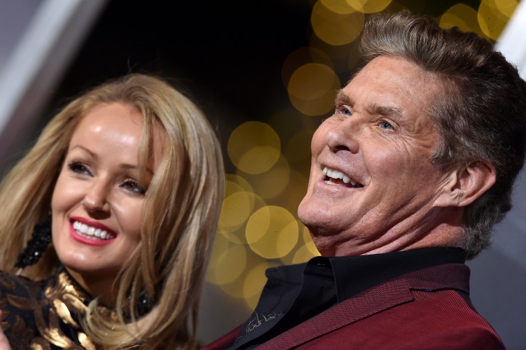 David Hasselhoff and Hayley Roberts