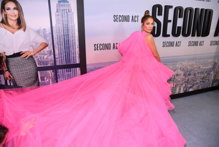 J Lo in pink dress