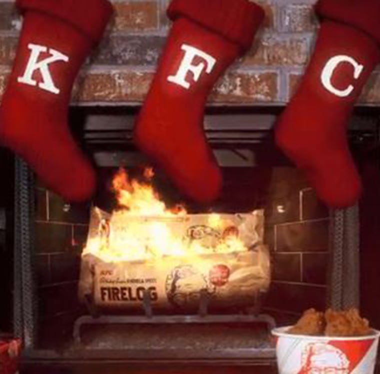 KFC selling chicken-scented fire log