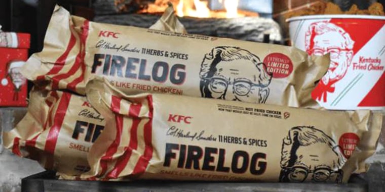 KFC selling chicken-scented fire log