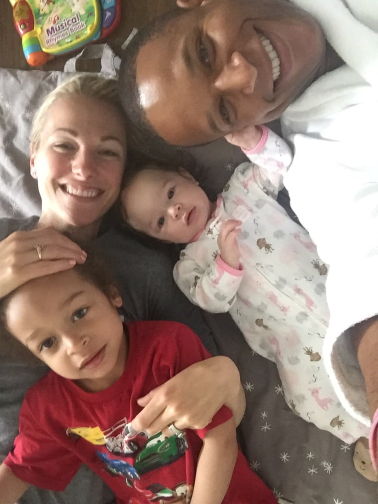 Craig Melvin with wife Lindsay Czarniak and children Delano and Sibby.