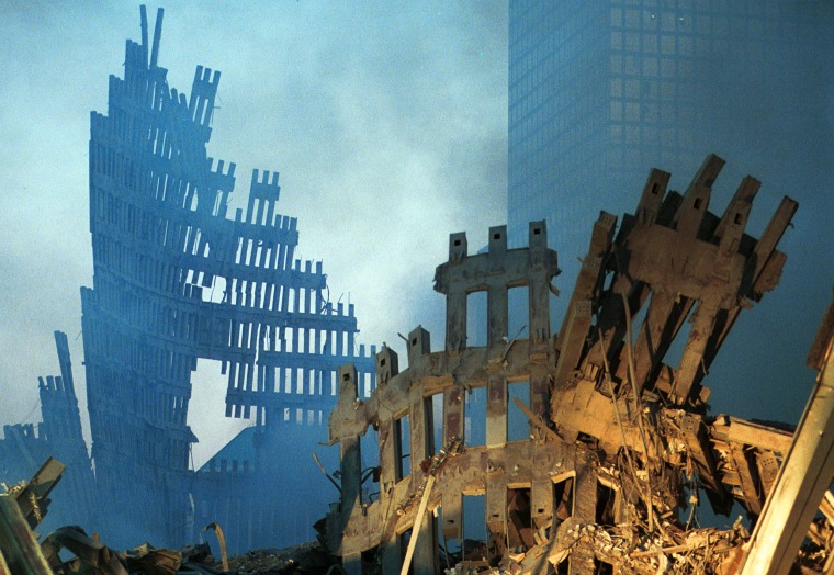 Image: The World Trade Center on Sept. 13, 2001