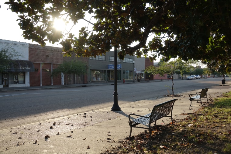 Image: A street in downtown Greenville, Mississippi, where the Trump Organization is planning hotel redevelopment, on Sept. 25, 2017.