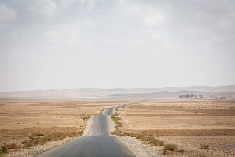 Image: A barren field south of Amman, Jordan's capital. This area is proposed to be used for several wells that requires digging up to 1000 metres in depth