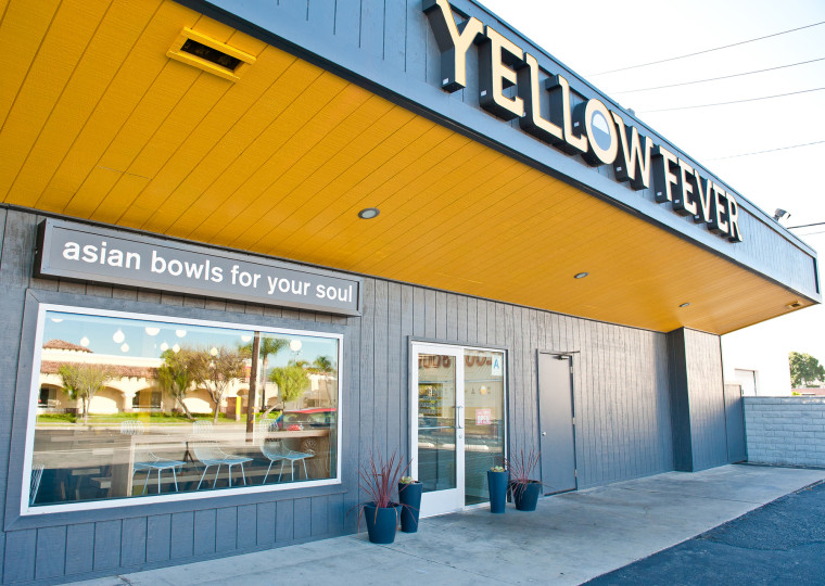 The exterior of Yellow Fever, a restaurant chain based in California.