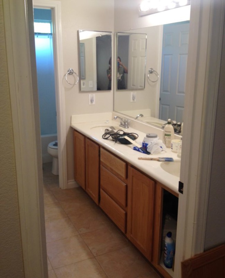 Owner Transformed Her Bathroom Floor, Bathroom Floor Tile Paint