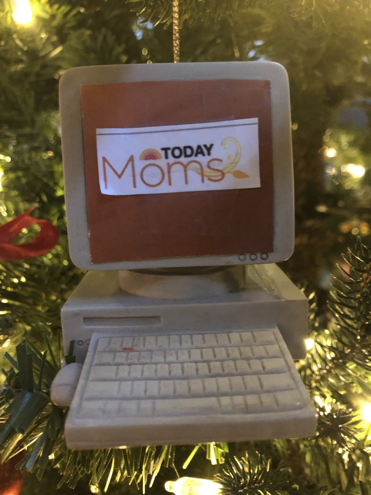 An ornament representing the year I began working for TODAY.com. (The computer is totally old-school, as is the TODAY Moms logo!)