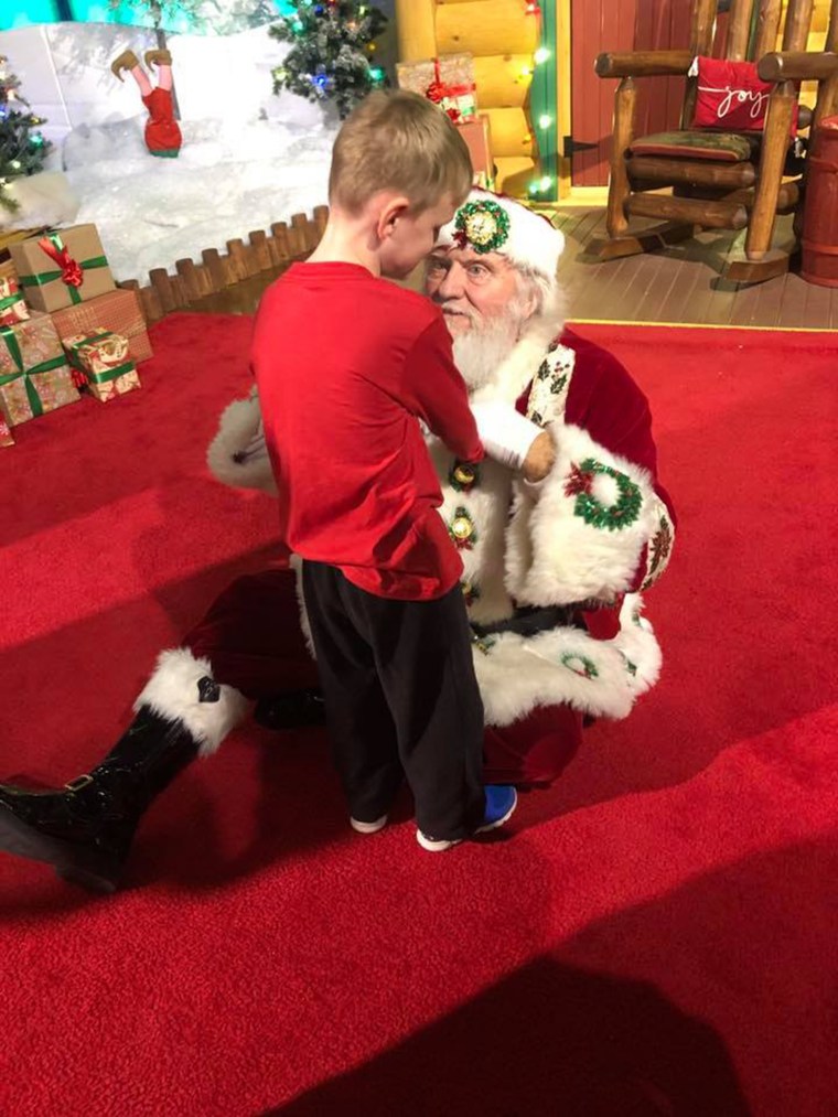 Santa goes the extra mile for blind boy with autism
