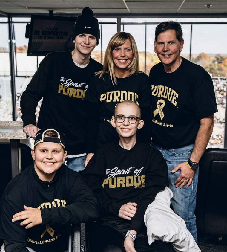 Tyler Trent is a super fan of the Purdue Boilermakers and is the honorary captain of the football team.