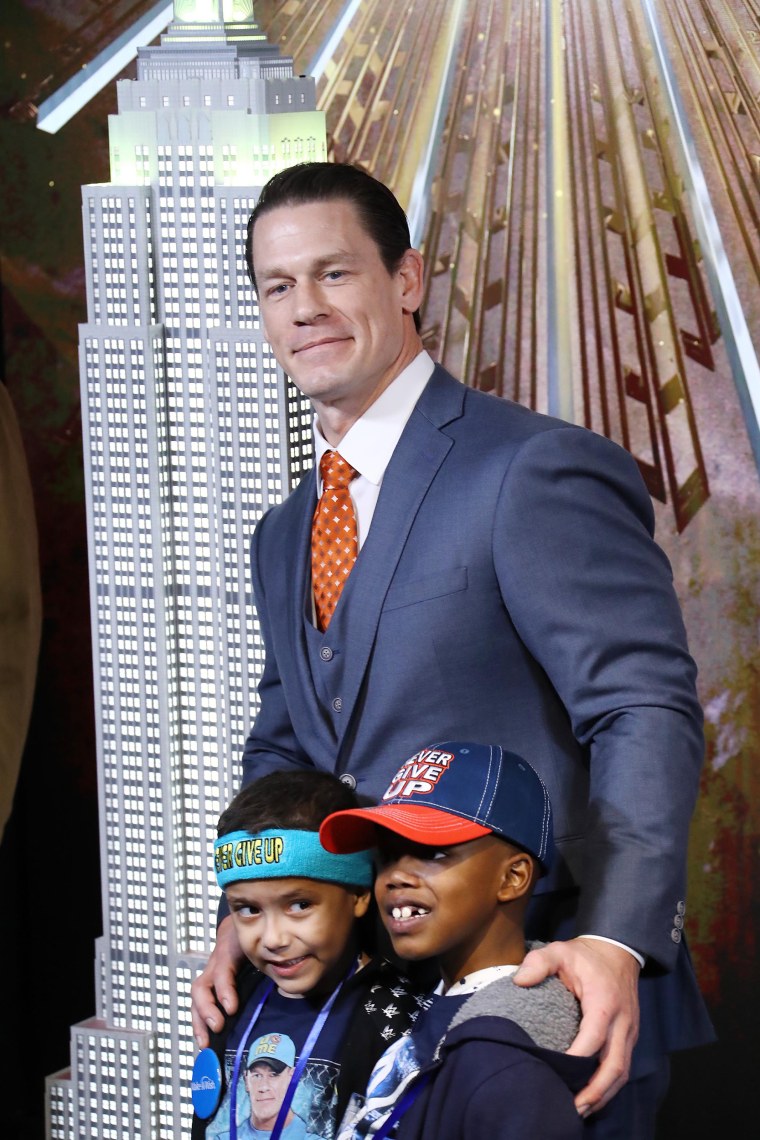 John Cena and Hailee Steinfeld at Empire State Building in Support of Make-A-Wish-Foundation