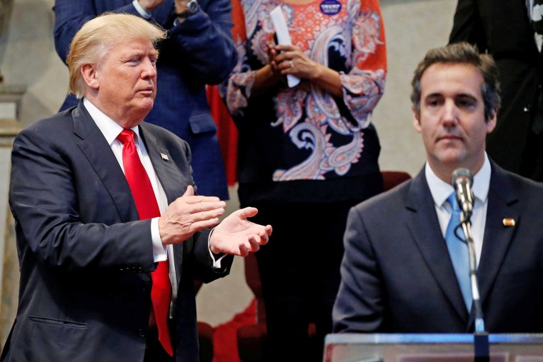 Image: President Trump appears and Michael Cohen