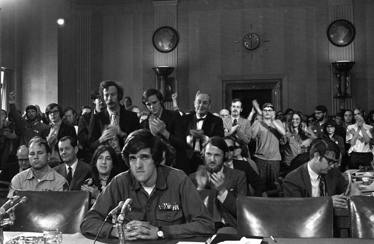 John Kerry, 27, testifies about the war in Vietnam before the Senate Foreign Relations Committee
