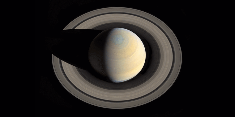 Image: An artist's impression of how Saturn may look in the next hundred million years.