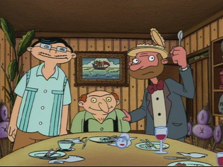 Mr. Hyunh from "Hey Arnold!" with other residents from Sunset Arm...