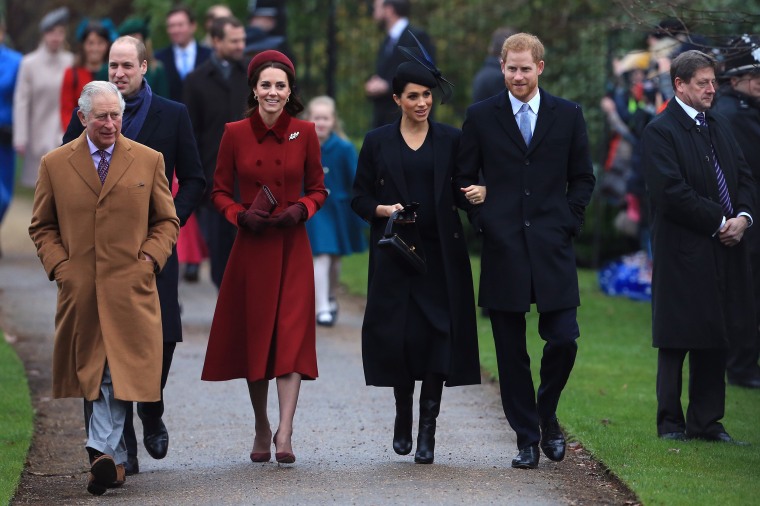 Image: The Royal Family Attend Church On Christmas Day