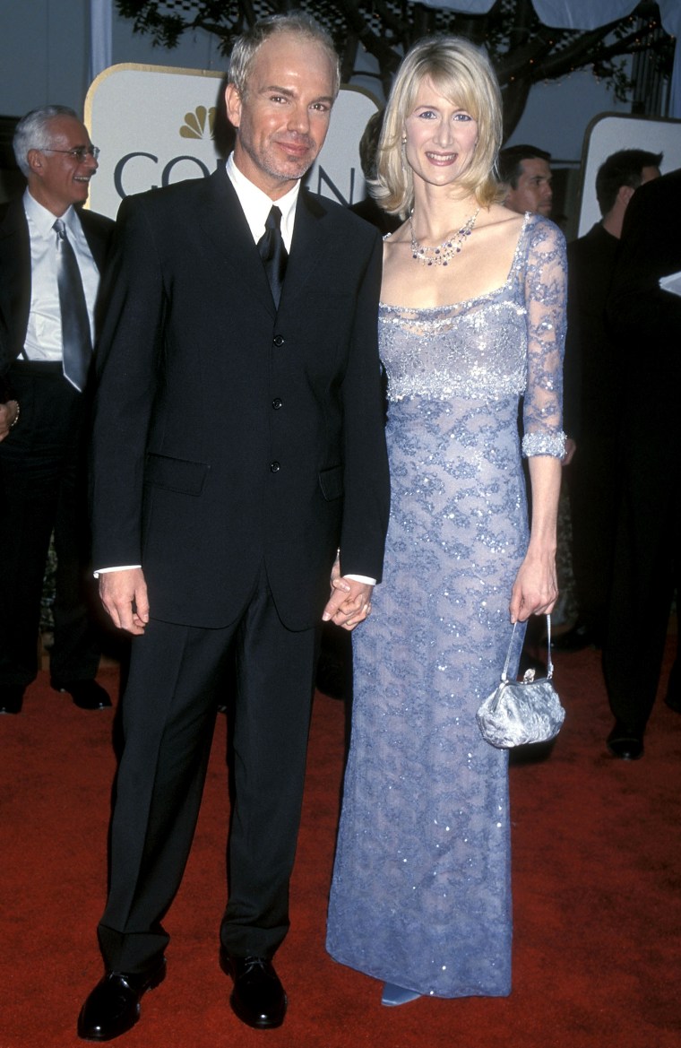 BEVERLY HILLS, CA - JANUARY 24:   Actor Billy Bob Thornton and actress Laura Dern attend the 56th Annual Golden Globe Awards on January 24, 1999 at the Beverly Hilton Hotel in Beverly Hills, California. (Photo by Ron Galella, Ltd./WireImage)