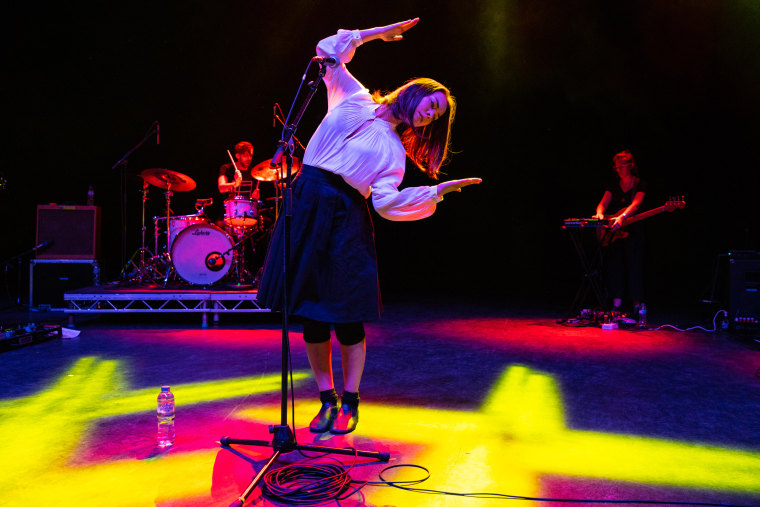 Image: Mitski performs in London on Sept. 26, 2018.